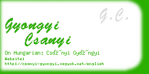 gyongyi csanyi business card